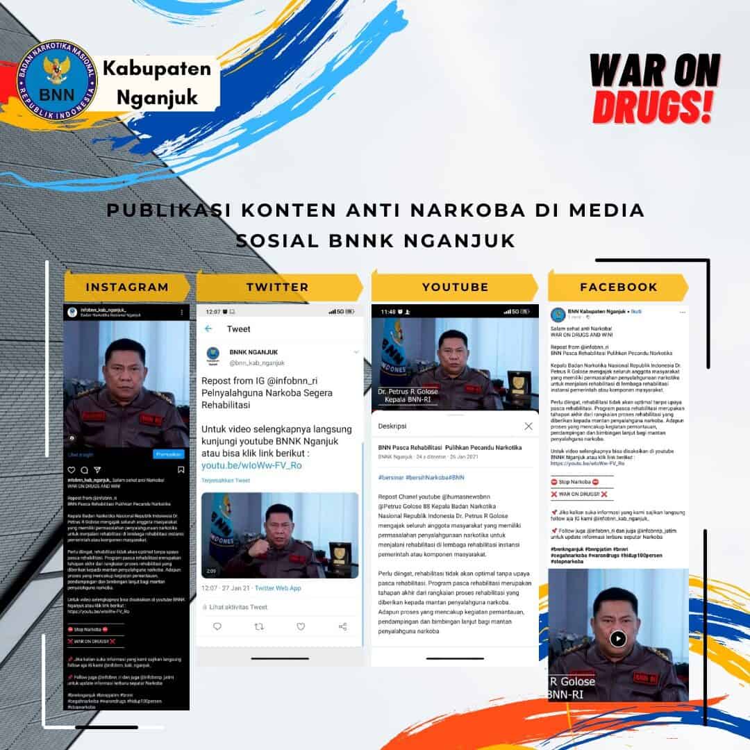 PUBLIKASI KONTEN ANTI NARKOBA DI MEDIA SOSIAL BNNK NGANJUK