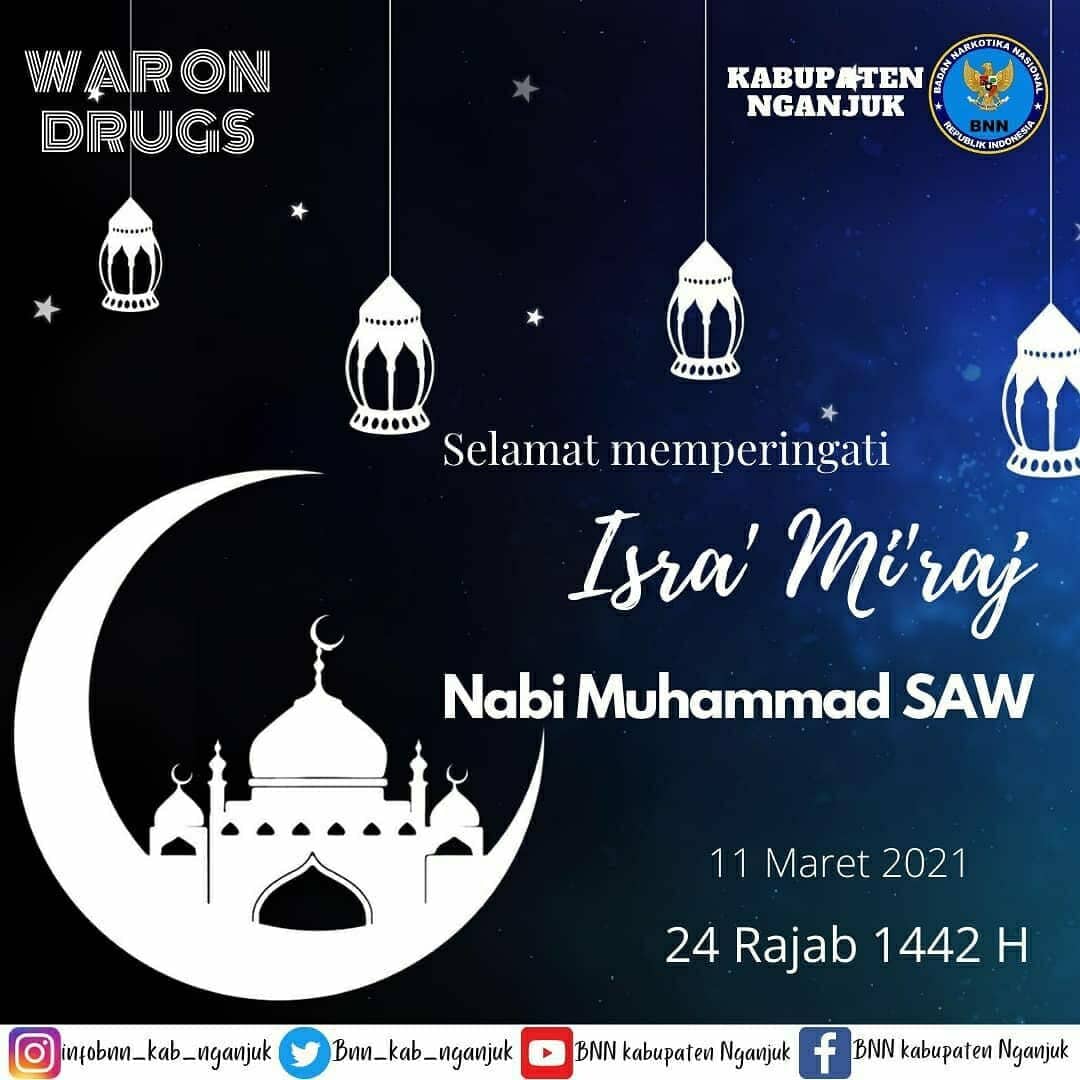 Peringatan Hari Isra' Mi'raj Nabi Muhammad SAW 24 Rajab 1442 H Konsep Otomatis