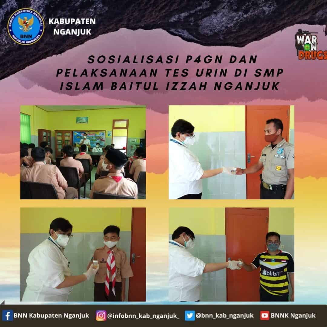 SOSIALISASI PENCEGAHAN DAN PELAKSANAAN TES URIN DI SMP ISLAM BAITUL IZZAH NGANJUK SOSIALISASI PENCEGAHAN DAN PELAKSANAAN TES URIN DI SMP ISLAM BAITUL IZZAH NGANJUK