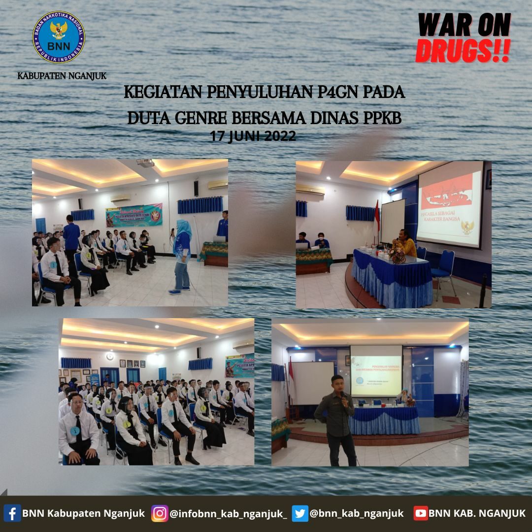 KEGIATAN PENYULUHAN P4GN PADA ACARA APRESIASI DUTA GENERASI BERENCANA KABUPATEN NGANJUK TAHUN 2022 KEGIATAN PENYULUHAN P4GN PADA ACARA APRESIASI DUTA GENERASI BERENCANA KABUPATEN NGANJUK TAHUN 2022