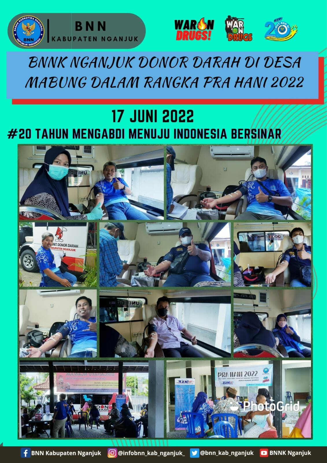 BNNK NGANJUK DONOR DARAH DI DESA MABUNG DALAM RANGKA PRA HANI 2022 Konsep Otomatis
