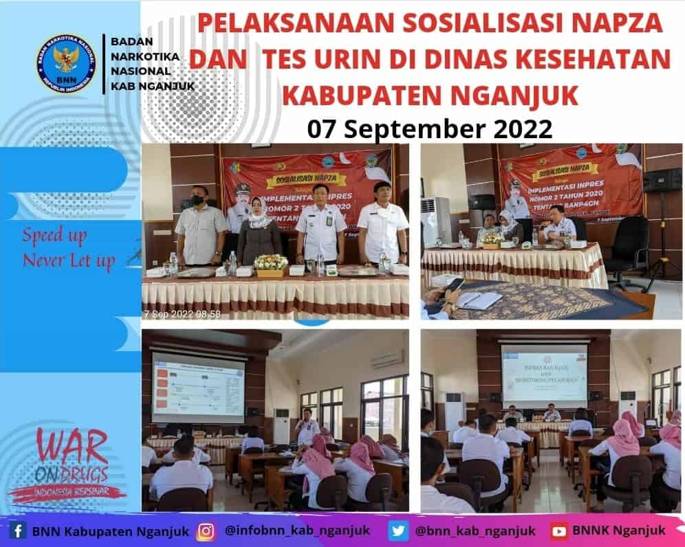 ‘’ PELAKSANAAN SOSIALISASI NAPZA DAN TES URIN DI DINAS KESEHATAN KABUPATEN NGANJUK’’ ‘’ PELAKSANAAN SOSIALISASI NAPZA DAN TES URIN DI DINAS KESEHATAN KABUPATEN NGANJUK’’