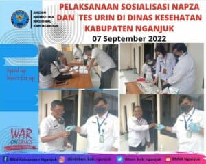 ‘’ PELAKSANAAN SOSIALISASI NAPZA DAN TES URIN DI DINAS KESEHATAN KABUPATEN NGANJUK’’
