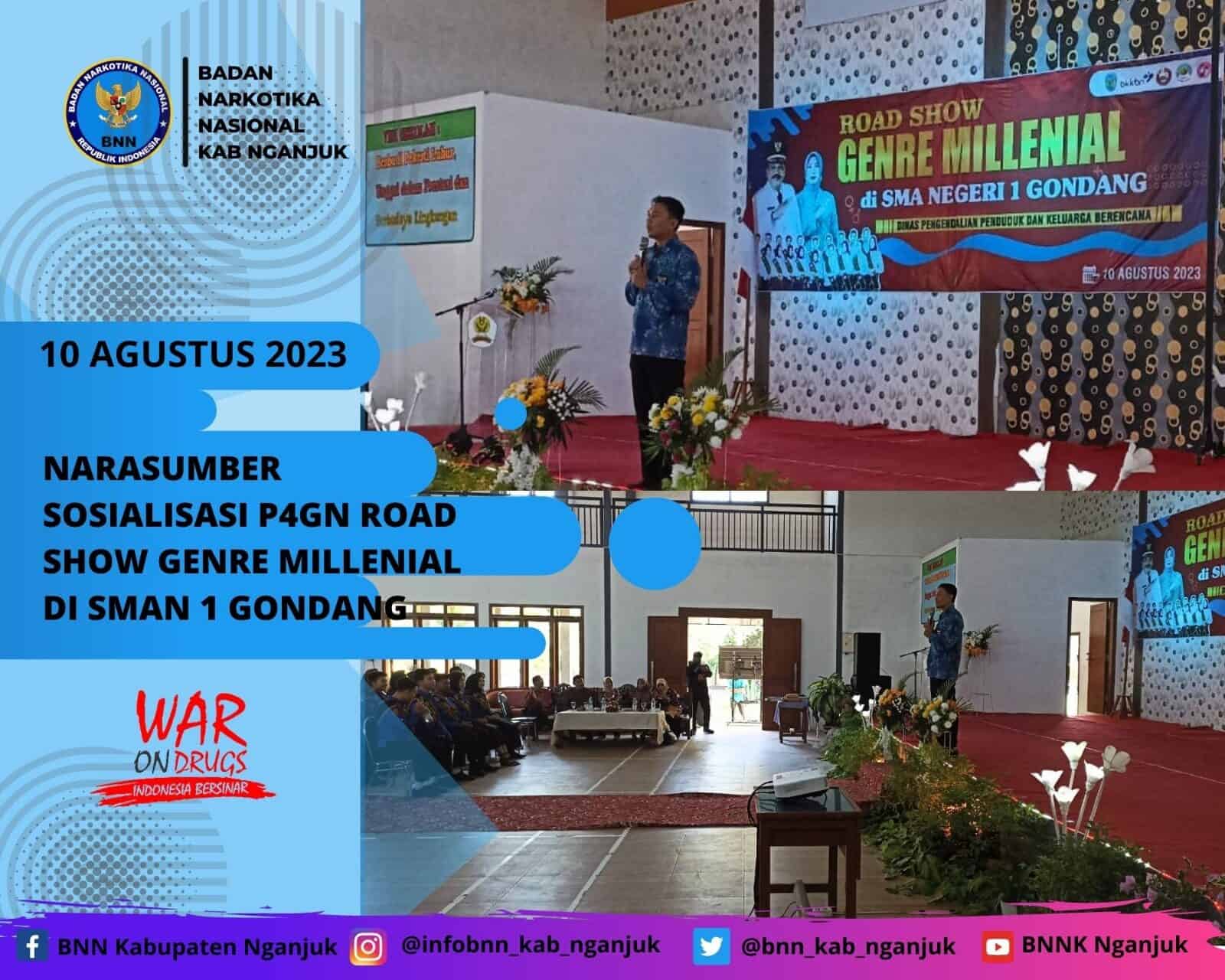 ''NARASUMBER SOSIALISASI P4GN ROAD SHOW GENRE MILLENIAL DI SMAN 1 GONDANG'' ”NARASUMBER SOSIALISASI P4GN ROAD SHOW GENRE MILLENIAL DI SMAN 1 GONDANG”