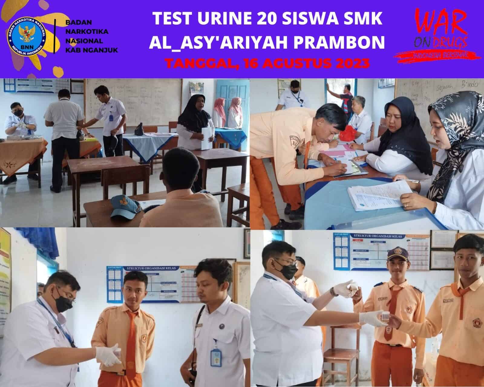 ''PELAKSANAAN TES URIN DI SMK AL_ASY'ARIYAH PRAMBON'' ”PELAKSANAAN TES URIN DI SMK AL_ASY’ARIYAH PRAMBON”