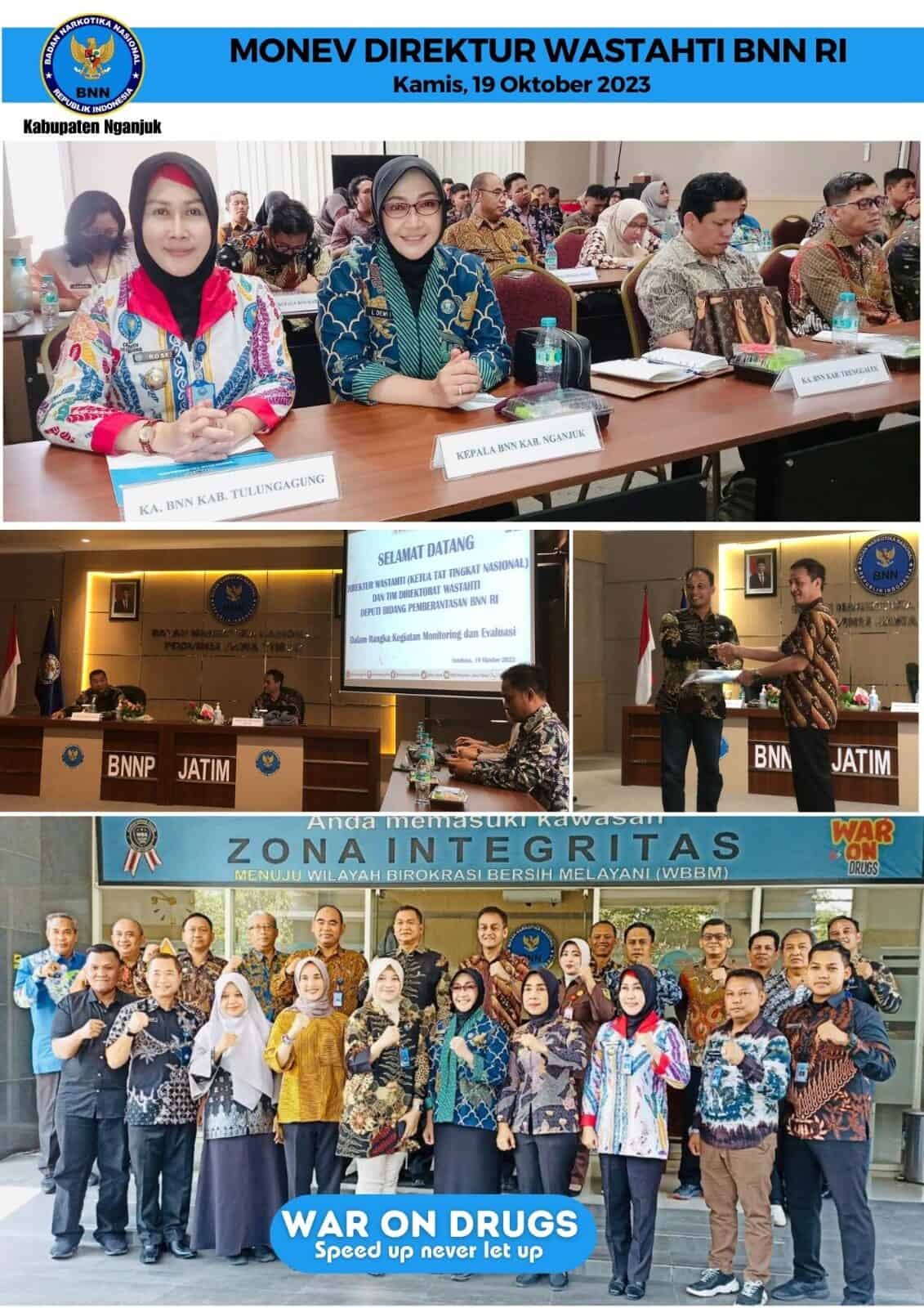 MONITORING DAN EVALUASI DIREKTUR WASTAHTI BNN RI MONITORING DAN EVALUASI DIREKTUR WASTAHTI BNN RI