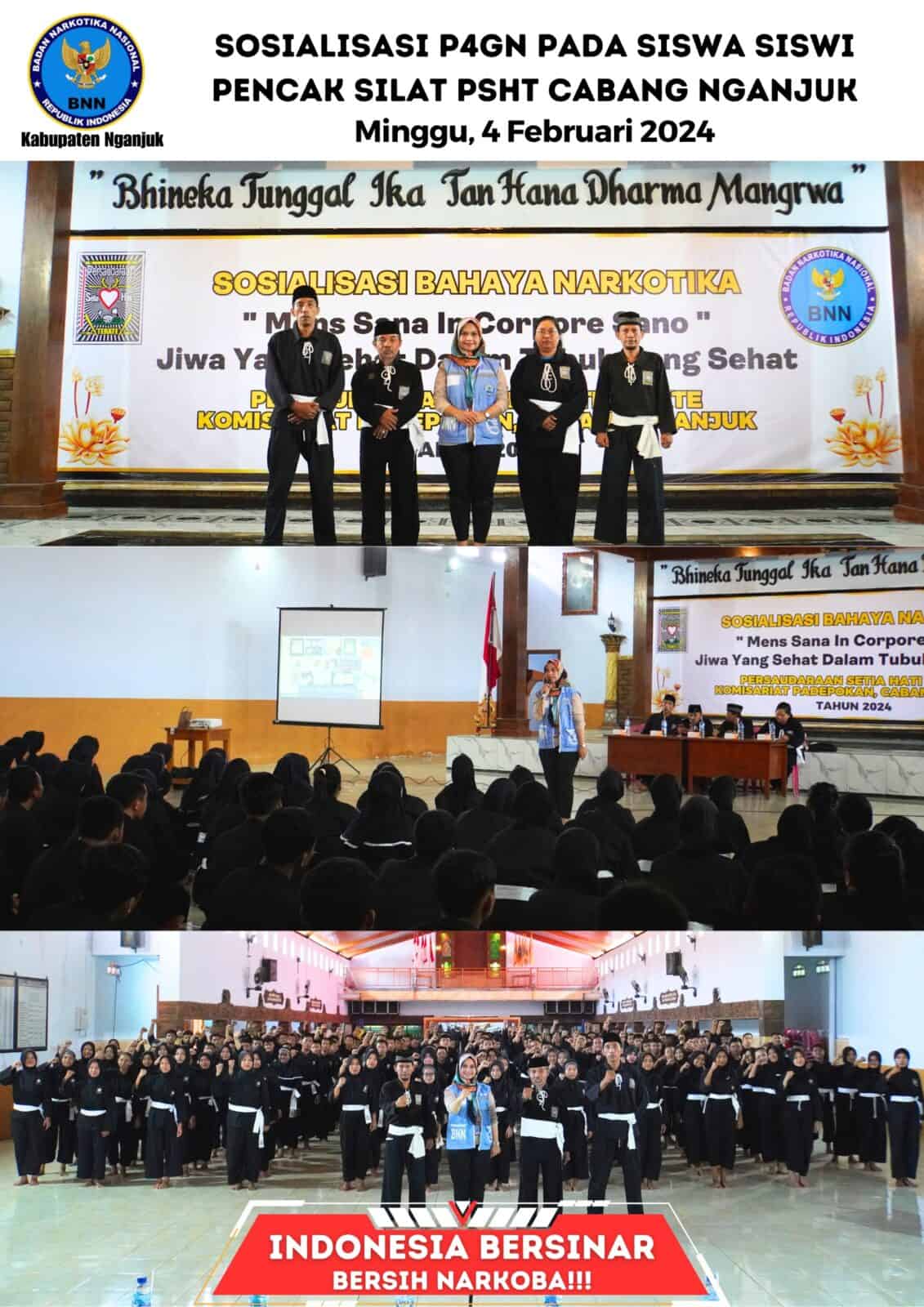 SOSIALISASI P4GN KEPADA SISWA SISWI PENCAK SILAT PSHT CABANG NGANJUK SOSIALISASI P4GN KEPADA SISWA SISWI PENCAK SILAT PSHT CABANG NGANJUK