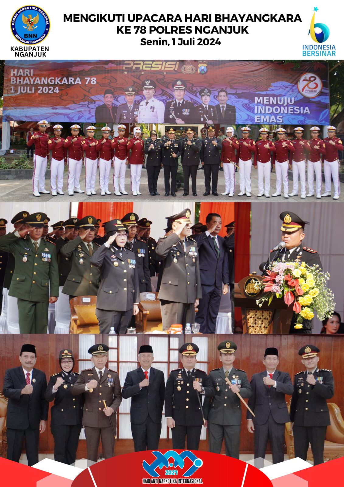 UPACARA HARI BHAYANGKARA KE 78 POLRES NGANJUK Konsep Otomatis