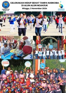 GELORAKAN HIDUP SEHAT TANPA NARKOBA DI ALUN ALUN NGANJUK