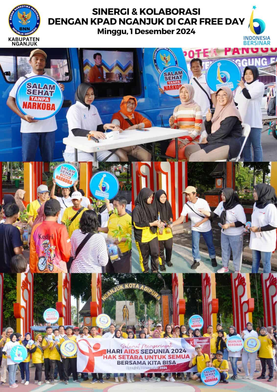 BNN KAB. NGANJUK BERSINERGI & KOLABORASI DENGAN KPAD NGANJUK DI CAR FREE DAY BNN KAB. NGANJUK BERSINERGI & KOLABORASI DENGAN KPAD NGANJUK DI CAR FREE DAY