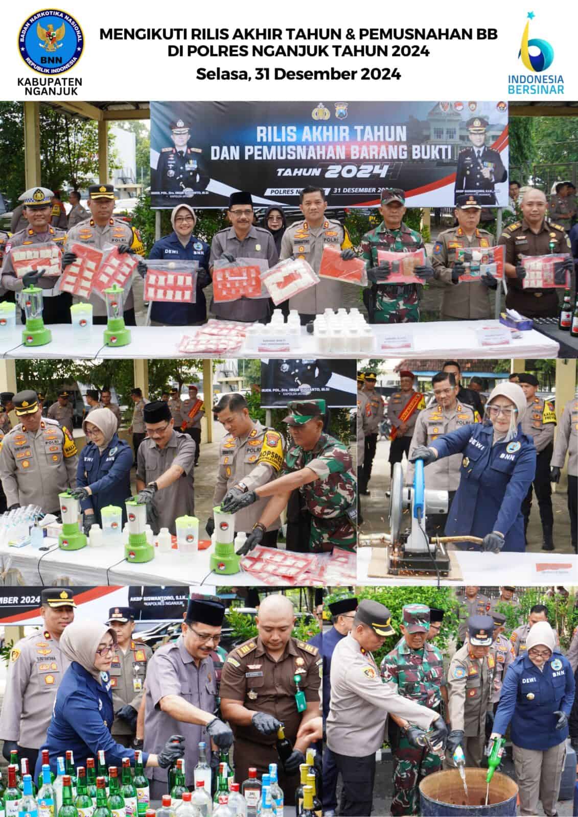RILIS AKHIR TAHUN & PEMUSNAHAN BB POLRES NGANJUK TAHUN 2024 RILIS AKHIR TAHUN & PEMUSNAHAN BB POLRES NGANJUK TAHUN 2024