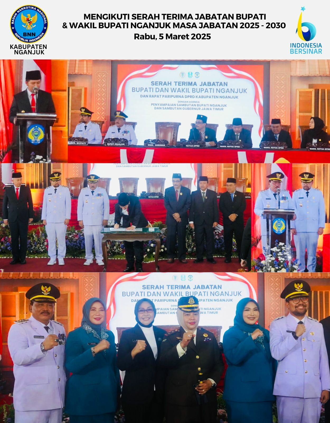 KEPALA BNN KABUPATEN NGANJUK MENGHADIRI SERAH TERIMA JABATAN BUPATI & WAKIL BUPATI NGANJUK MASA JABATAN 2025 - 2029 KEPALA BNN KABUPATEN NGANJUK MENGHADIRI SERAH TERIMA JABATAN BUPATI & WAKIL BUPATI NGANJUK MASA JABATAN 2025 – 2029