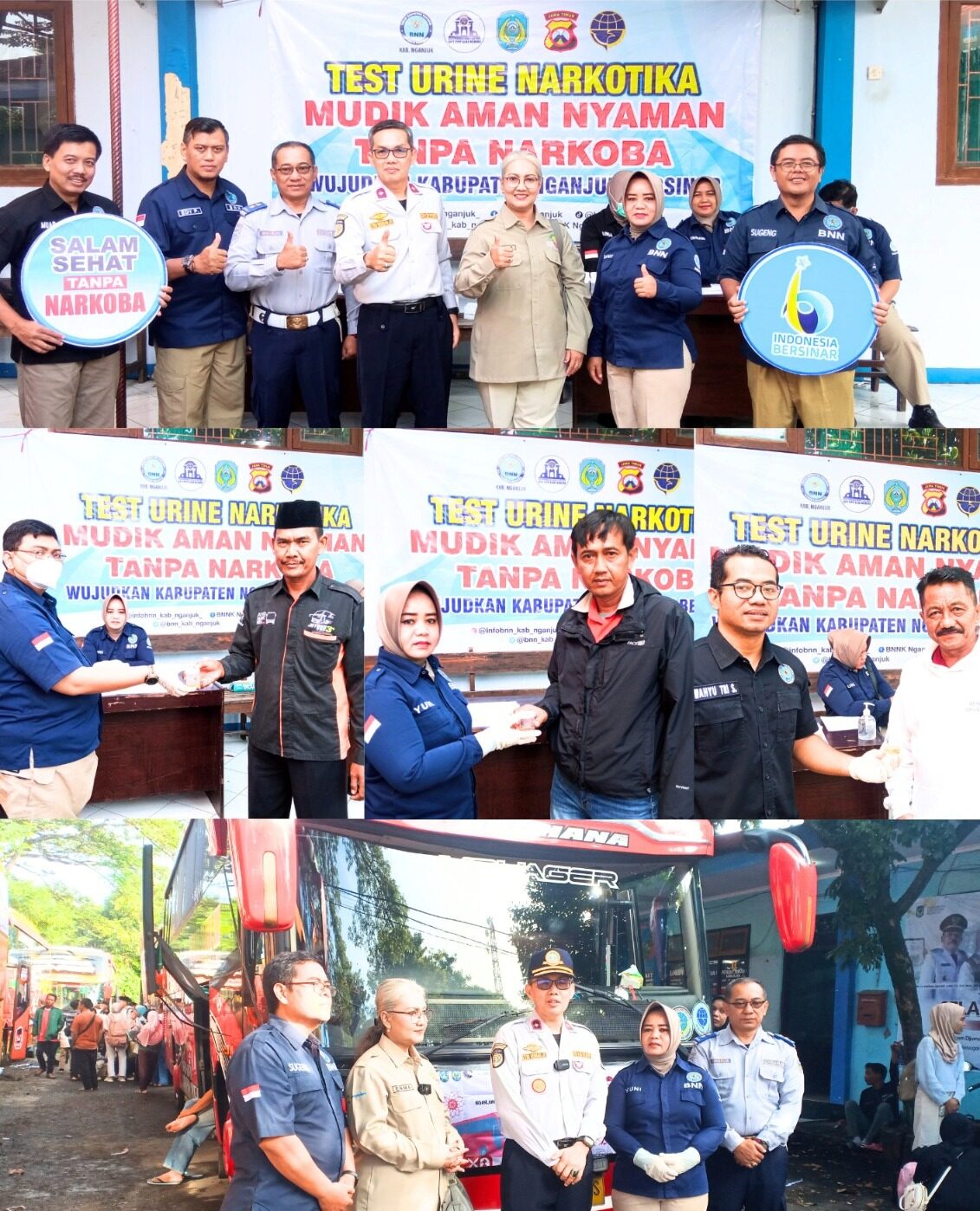 BNN Kabupaten Nganjuk Tes Urine Driver Bus BNN Kabupaten Nganjuk Tes Urine Driver Bus