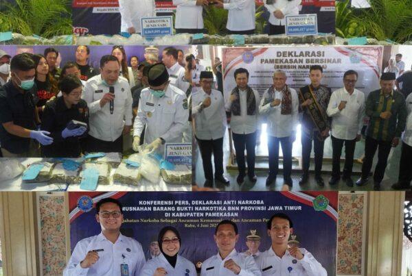 PEMUSNAHAN BB NARKOTIKA & DEKLARASI ANTI NARKOTIKA DI KAB. PAMEKASAN