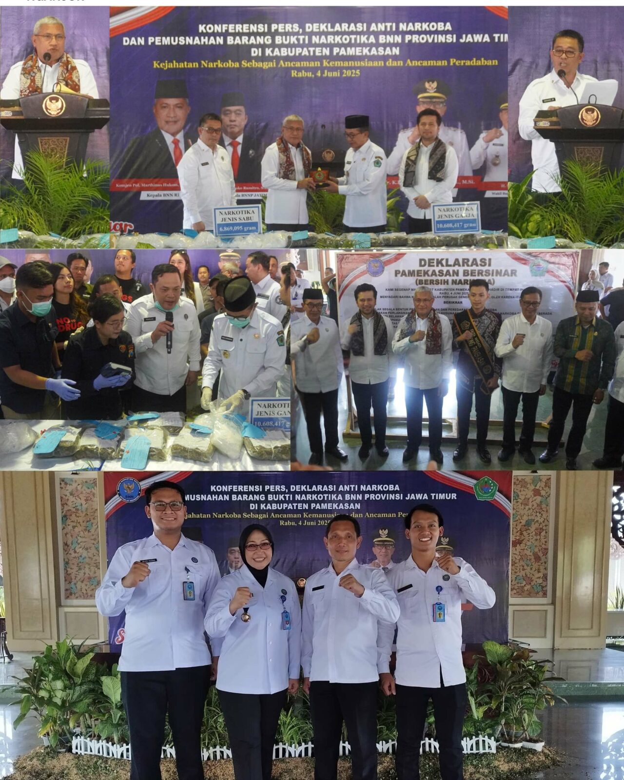 PEMUSNAHAN BB NARKOTIKA & DEKLARASI ANTI NARKOTIKA DI KAB. PAMEKASAN PEMUSNAHAN BB NARKOTIKA & DEKLARASI ANTI NARKOTIKA DI KAB. PAMEKASAN